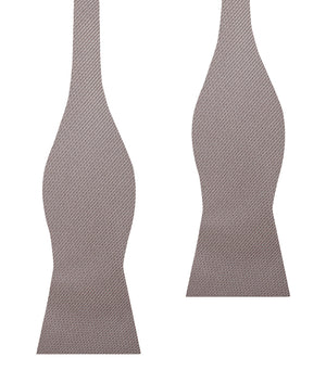 Biscotti Grey Weave Self Bow Tie