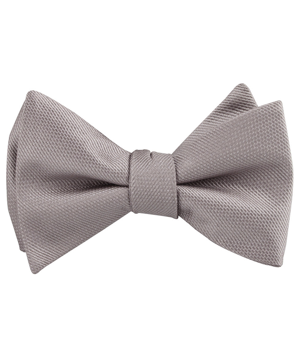 Biscotti Grey Weave Self Tied Bow Tie