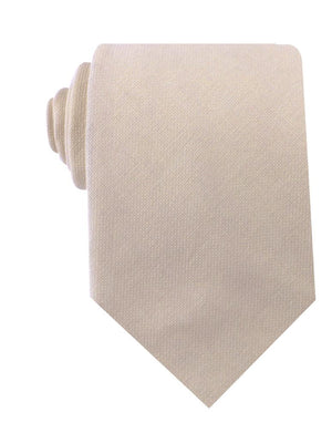 Biscotti Cream Linen Necktie