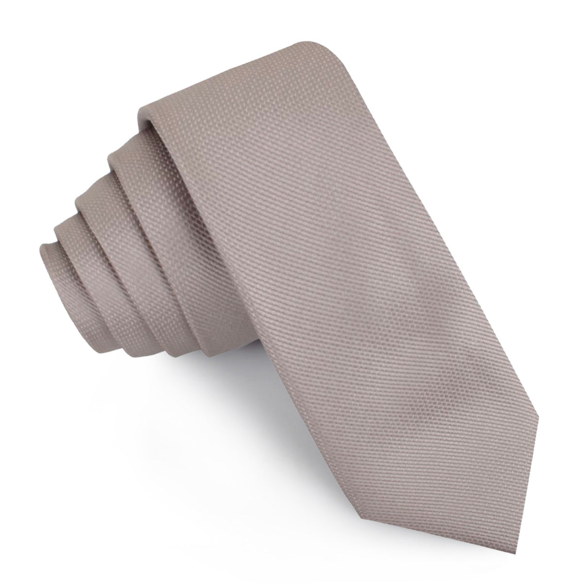 Biscotti Grey Weave Skinny Tie