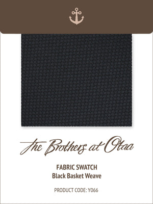 Fabric Swatch (Y066) - Black Basket Weave