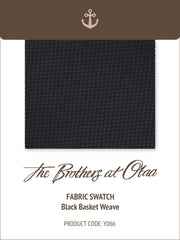 Black Basket Weave Y066 Fabric Swatch