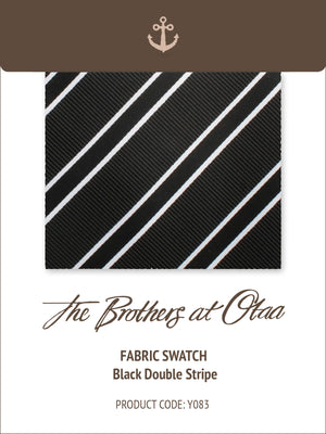 Fabric Swatch (Y083) - Black Double Stripe