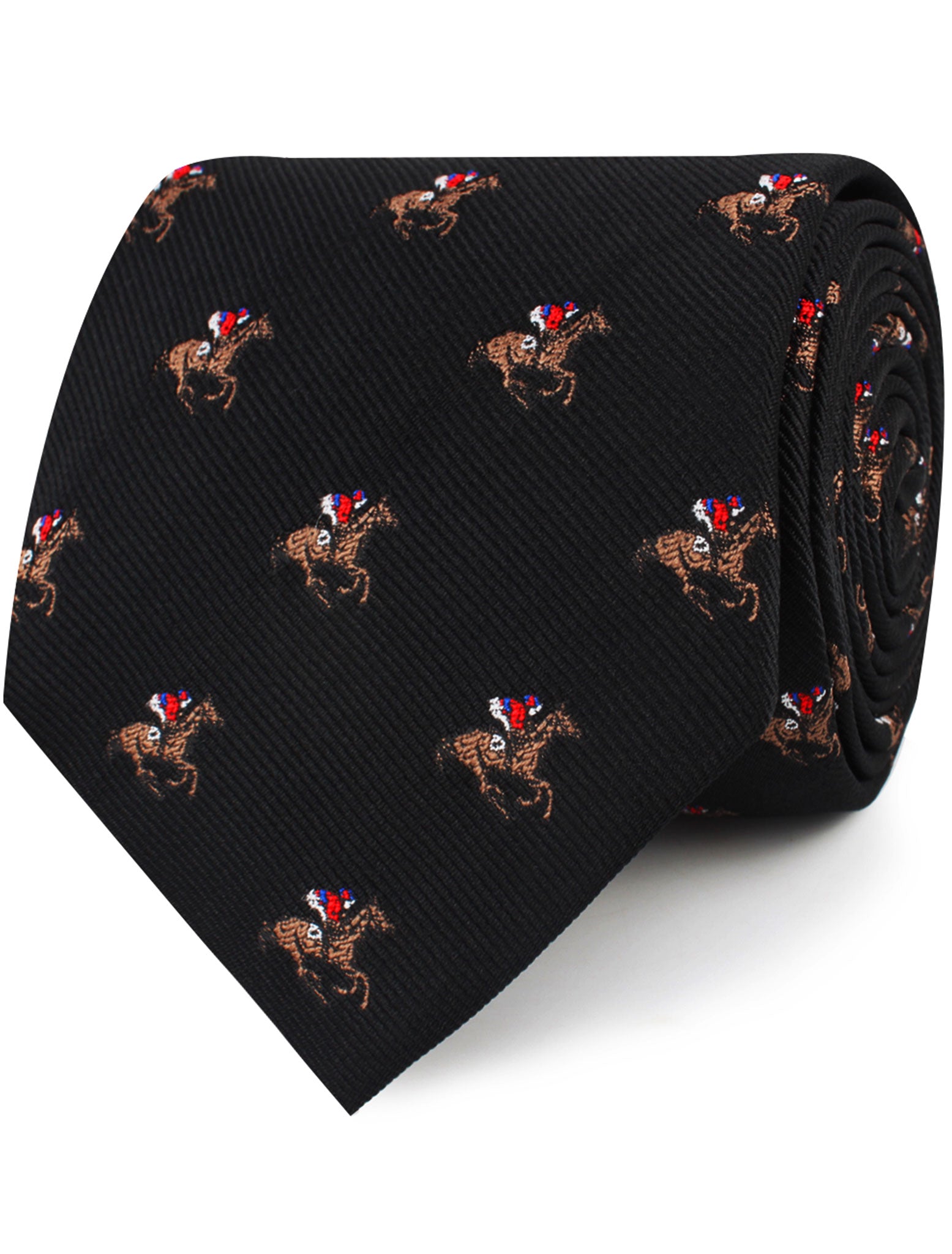 Black Melbourne Race Horse Neckties
