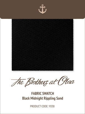 Fabric Swatch (Y038) - Black Midnight Rippling Sand