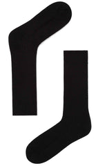 Black Textured Cotton-Blend Socks