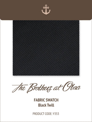 Fabric Swatch (Y353) - Black Twill