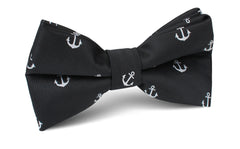 Black Anchor Bow Tie