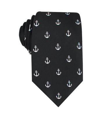 Black Anchor Necktie