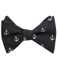 Black Anchor Self Tie Bow Tie