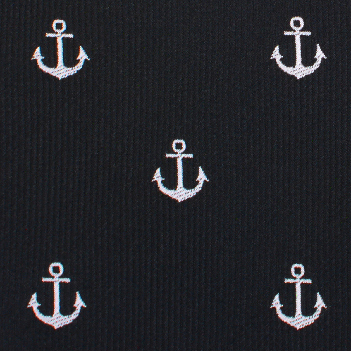 Black Anchor Skinny Tie Fabric