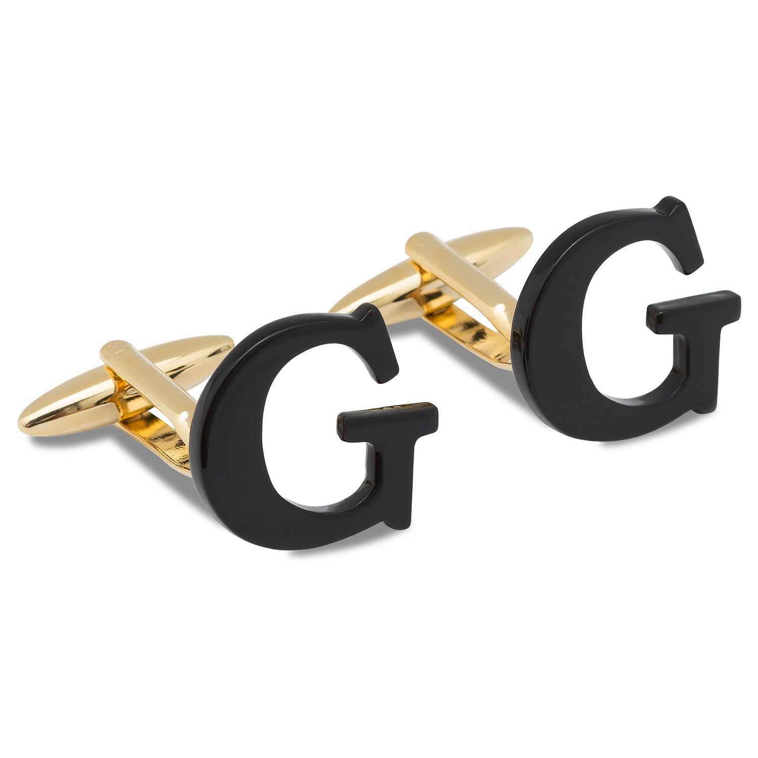 Black And Gold Letter G Cufflink