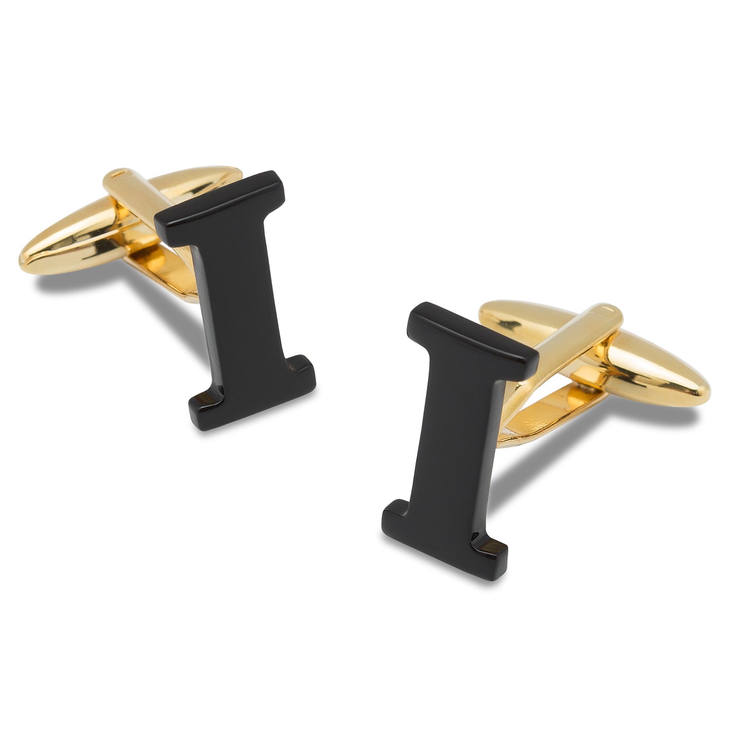 Black And Gold Letter I Cufflinks