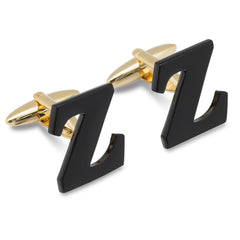 Black And Gold Letter Z Cufflink