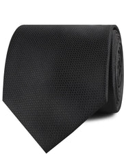 Black Basket Weave Neckties