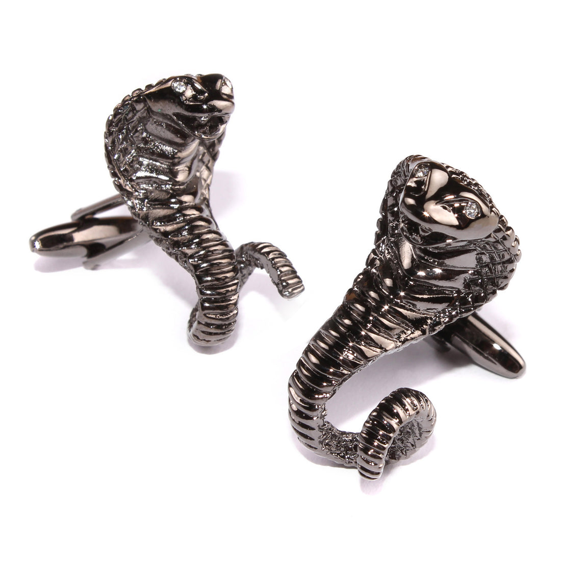 Black Cobra Snake Cufflinks