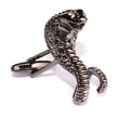 Black Cobra Snake Cufflinks Middle OTAA