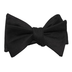 Black Cotton Self Tie Bow Tie 1