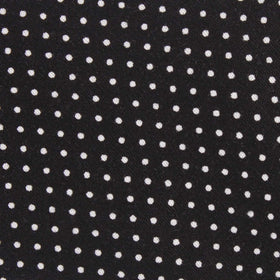 Black Cotton with White Mini Polka Dots Pocket Square