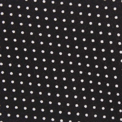 Black Cotton with Mini White Polka Dots Fabric Self Tie Diamond Tip Bow TieC155