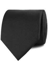 Black Diagonal Herringbone Neckties