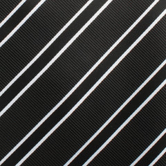 Black Double Stripe Bow Tie Fabric