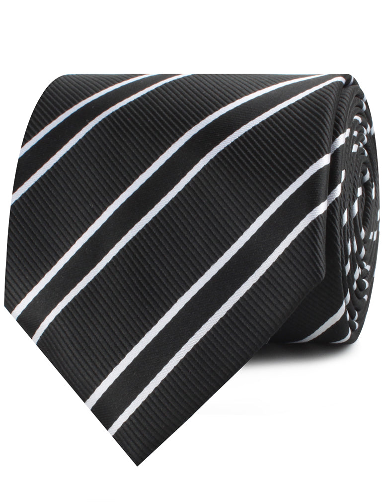Black Double Stripe Neckties