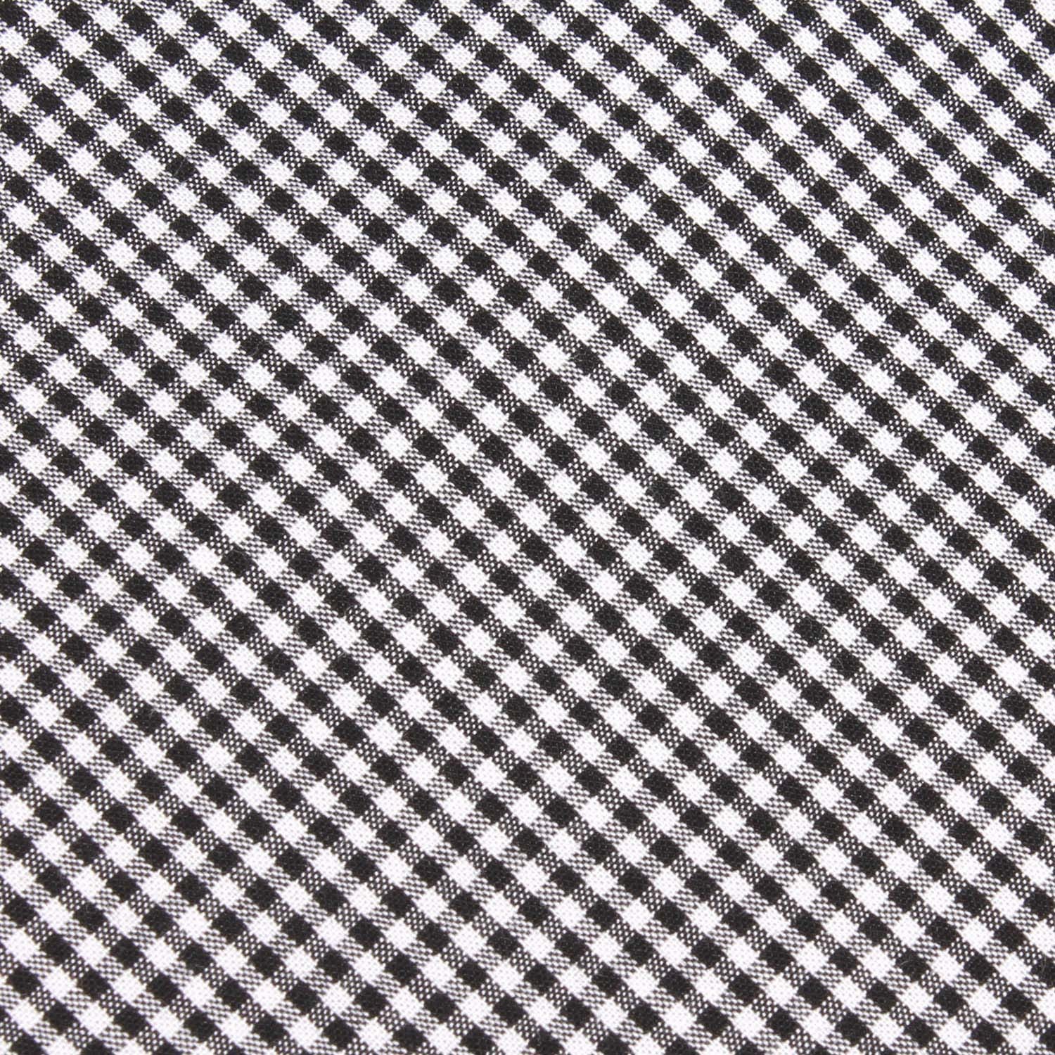 Black Gingham Cotton Fabric Pocket Square C021