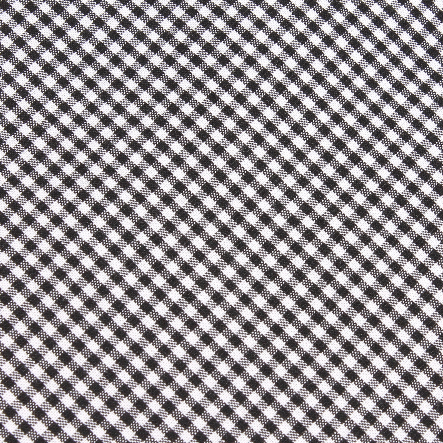 Black Gingham Cotton Fabric Necktie C021