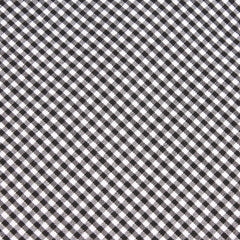 Black Gingham Cotton Fabric Skinny Tie C021