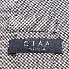 Black Gingham Cotton Skinny Tie OTAA Australia
