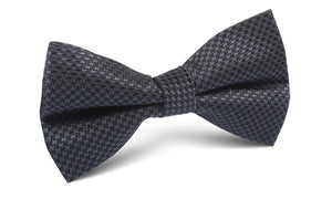 Black Houndstooth Pattern Bow Tie