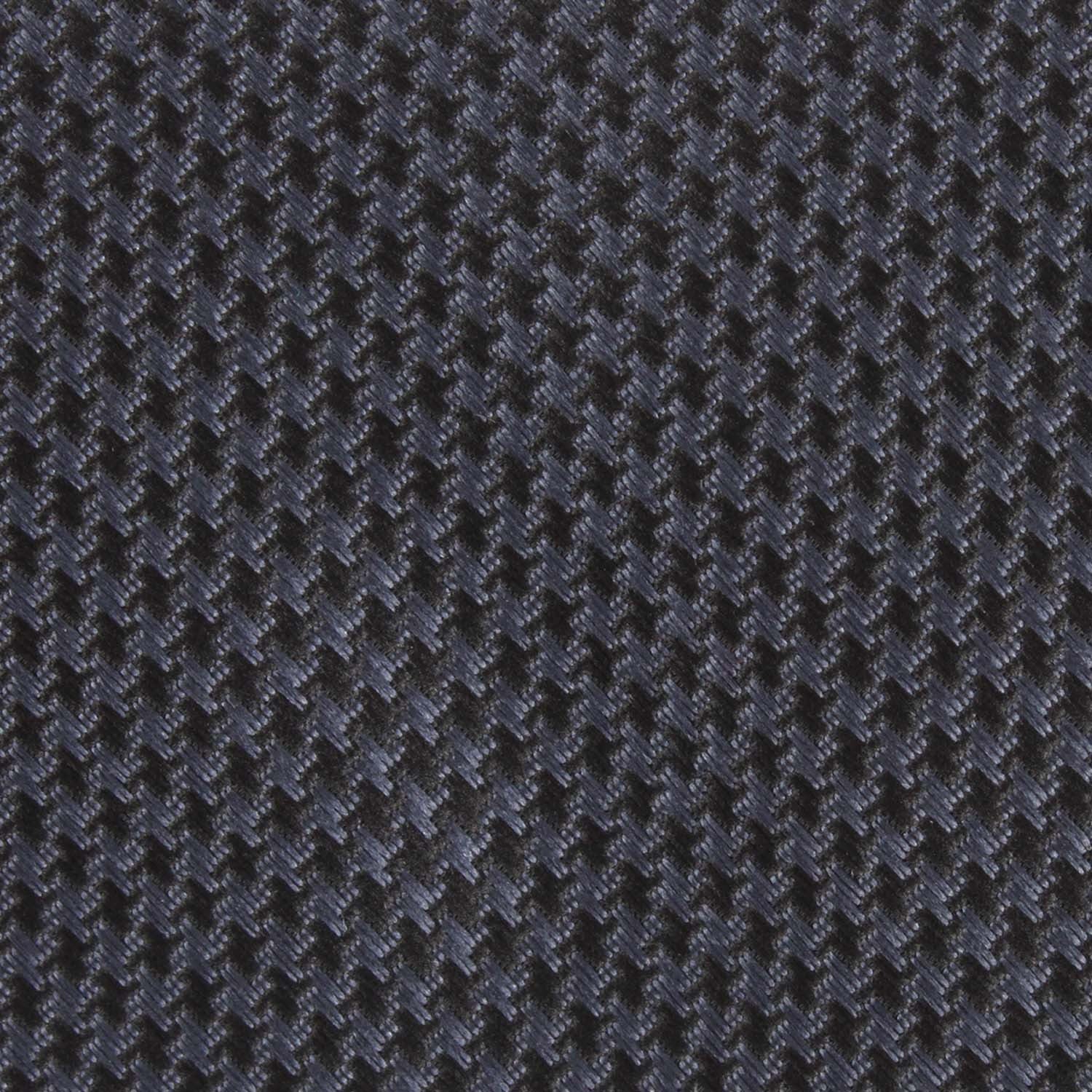 Black Houndstooth Pattern Fabric Skinny Tie M111