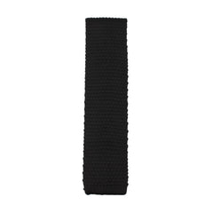 Black Knitted Tie Vertical View