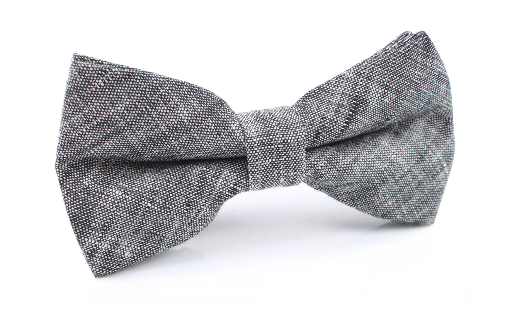 Black Linen Chambray Bow Tie