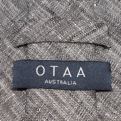Black Linen Chambray Skinny Tie OTAA Australia