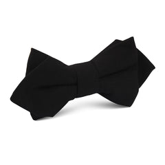 Black Linen Diamond Bow Tie