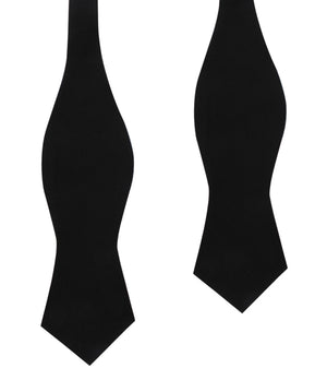 Black Linen Self Tie Diamond Bow Tie