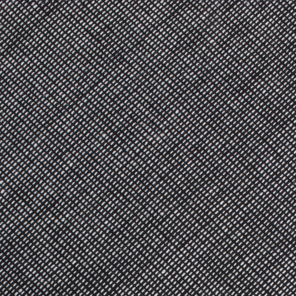 Black Needle Stitch Linen Necktie Fabric