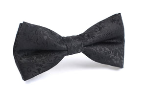 Black Floral Pattern - Bow Tie