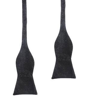 Black Floral Pattern - Bow Tie (Untied)