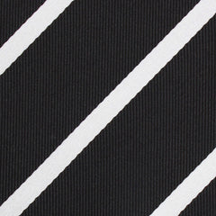 Black Pencil Stripe Fabric Mens Diamond Bowtie
