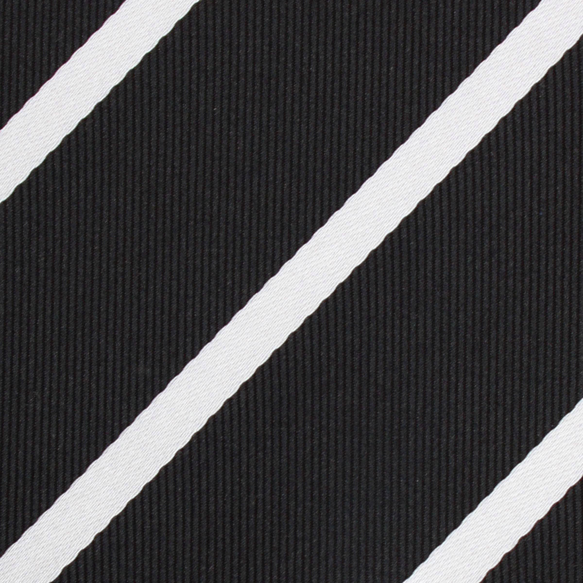 Black Pencil Stripe Fabric Self Diamond Bowtie
