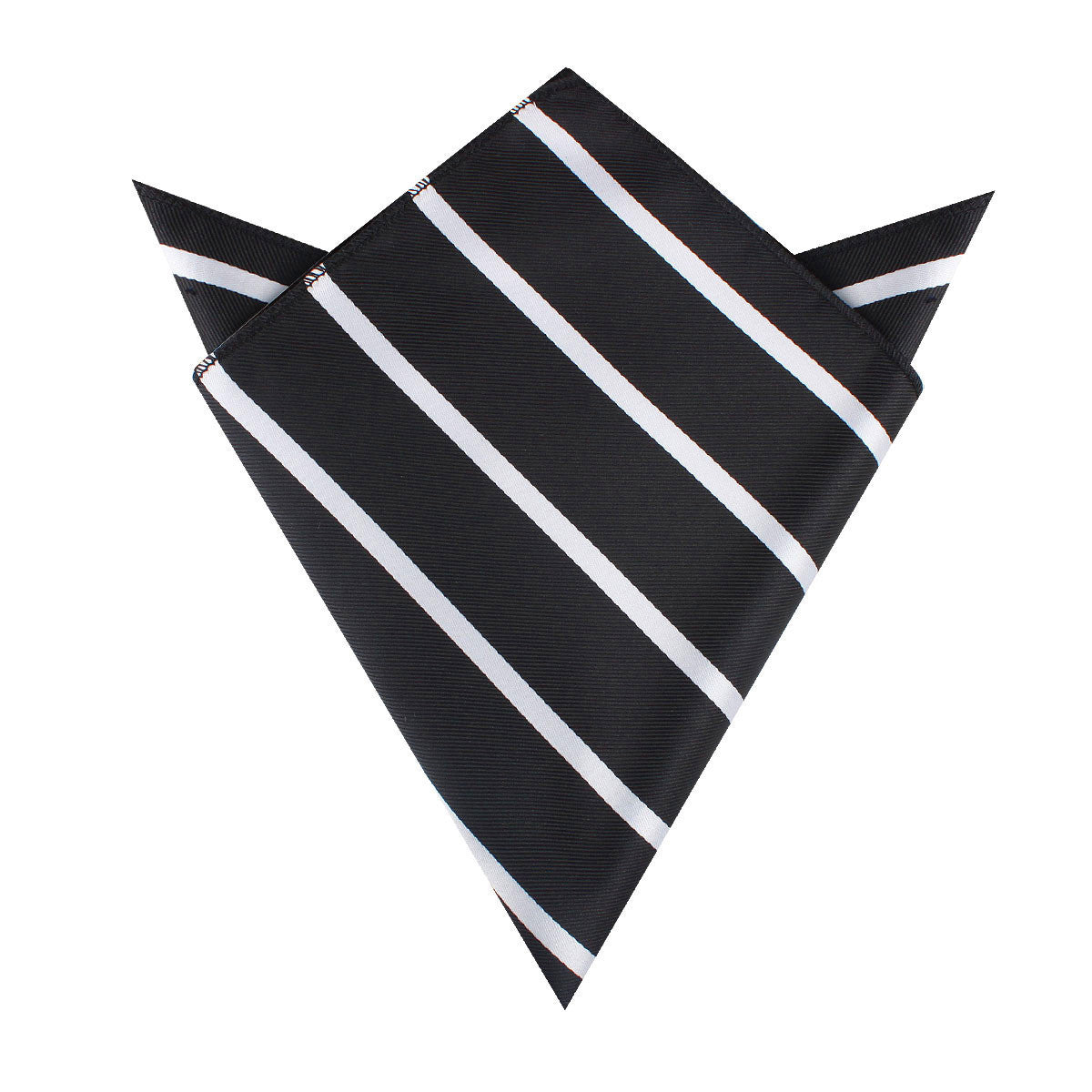 Black Pencil Stripe Pocket Square