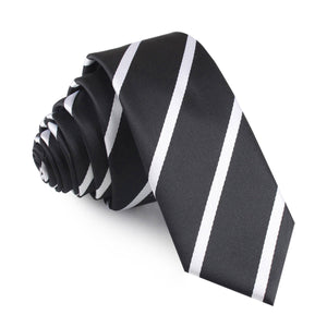 Black Pencil Stripe Skinny Tie
