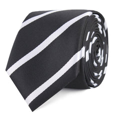 Black Pencil Stripe Slim Tie