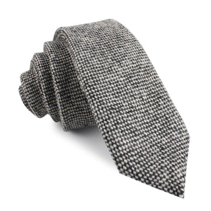 Black Porcupine English Wool Skinny Tie