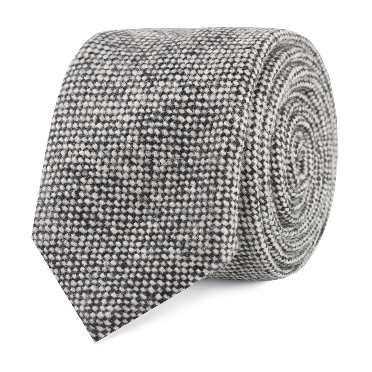 Black Porcupine English Wool Slim Tie