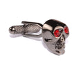 Black Skull Red Ruby Cufflinks Middle OTAA
