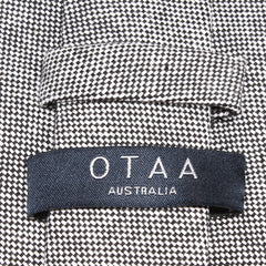 Black Tweed Linen Stitching Necktie OTAA Australia